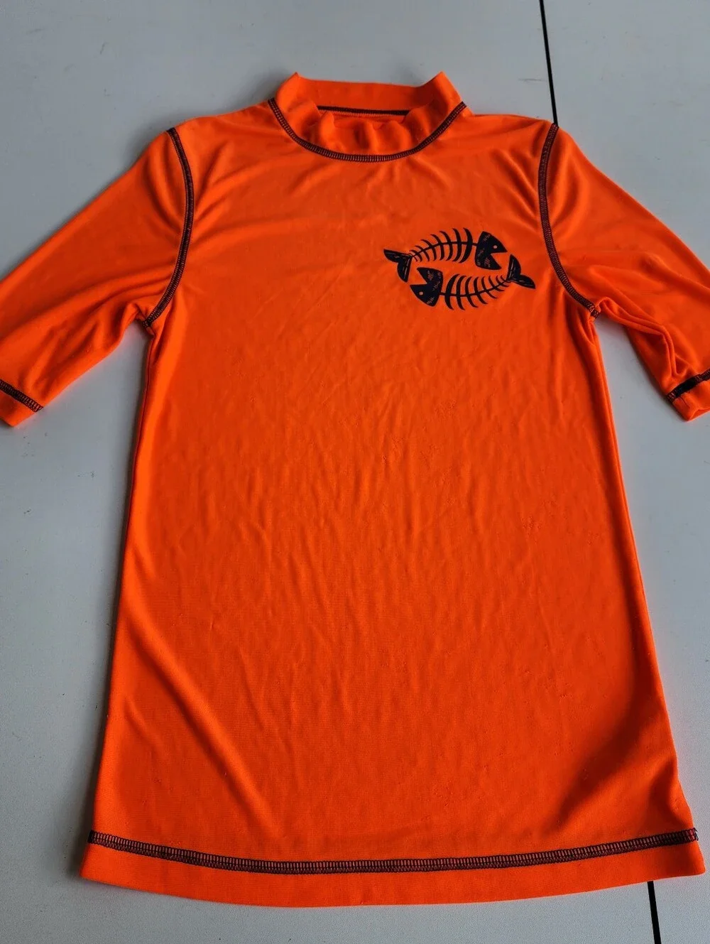 Lot Of 3 Cat & Jack Cherokee Boys Long Sleeve Elbow Rash Guard Swim Shirt M 8/10